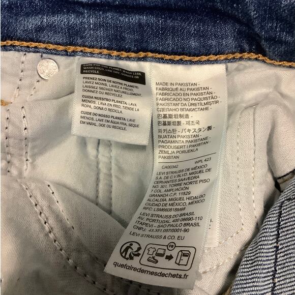 Levis Womens 29 Blue Medium Wash 725 Kick Bootcut Jeans High Rise Stretch F4-4 - Picture 9 of 9